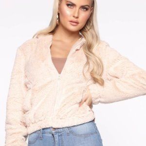 Fashion Nova Fuzzy Zipper Jacket